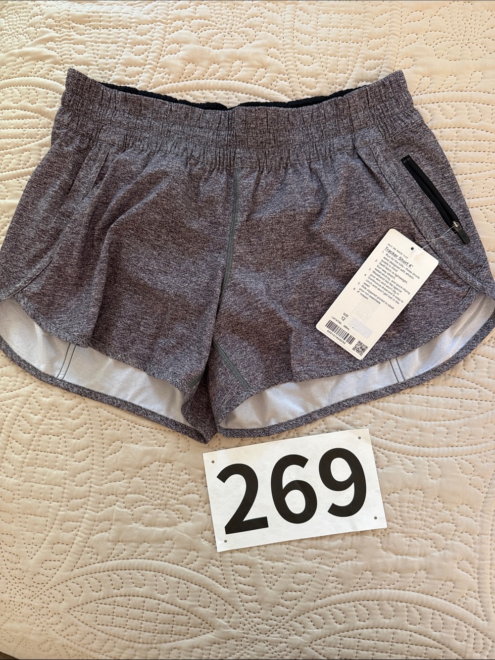 lululemon athletica Heathered Gray Women’s Running Shorts